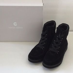 3 for $35 BUNDLE ~ Corso Como Black Suede Ankle Combat Boots 6 1/2